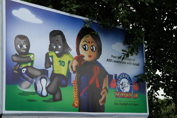 Kolkata Police Friendship Cub, AIDS Awareness billboard, Calcutta