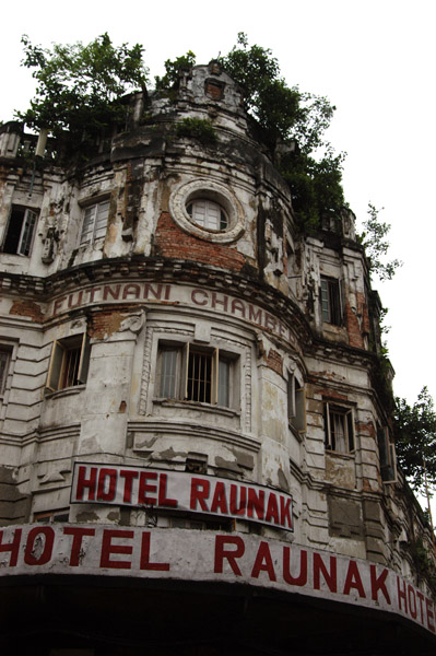 Hotel Raunak with a forest growing out of the roof