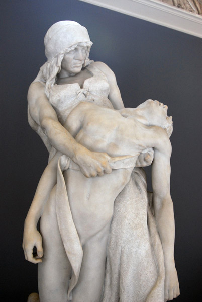 A Barbarian Woman Carries her Slain Son from the Battlefield, Stephan Sinding 1883