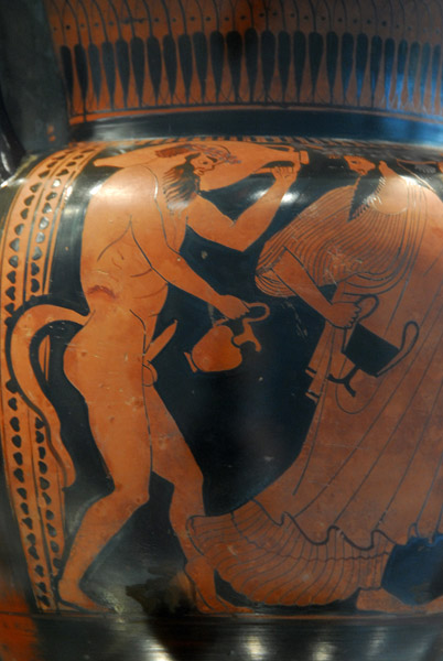 Dionysos and a satyr