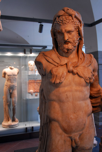 Marble statue of a bearded Hercules