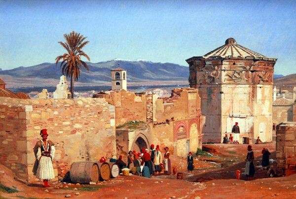 Greeks Fething Water from the Well at the Tower of the Winds in Athens, Martinus Rørbye 1836