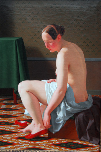 Naked Woman Putting on Her Slippers, C.W. Eckersberg 1843