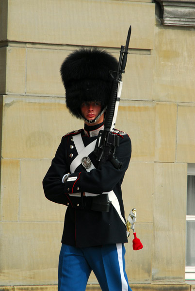 Danish palace guard, Amalienborg, Copenhagen