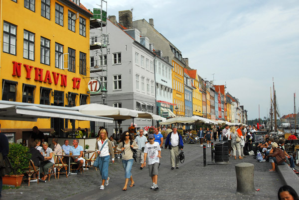 Nyhavn is a 17th C. canal now lined with bars and restaurants