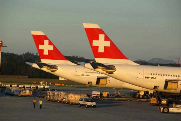 Swiss Airbusses at Zrich