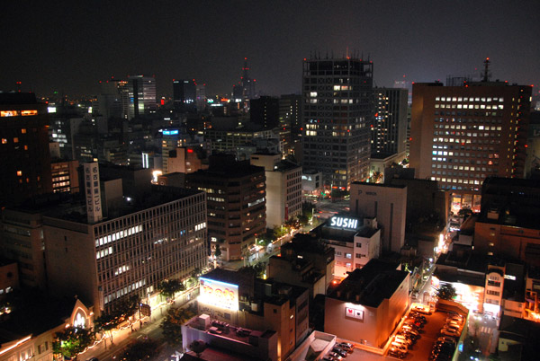 Night view northeast from Nagoya Hilton