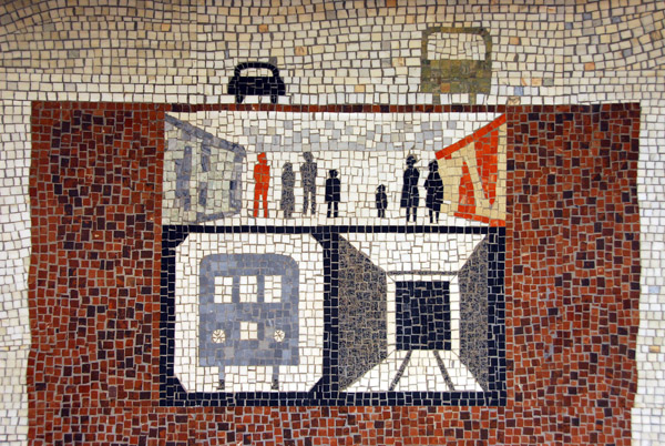 Mosaic at the Nagoya Castle subway stop
