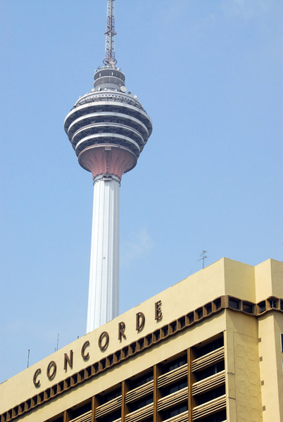 Menara Kuala Lumpur, KL Tower, with the Concorde Hotel, Kuala Lumpur
