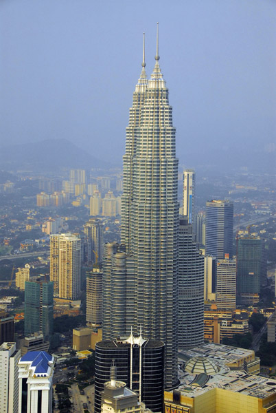Petronas Towers seen from Menara Kuala Lumpur, KL Tower