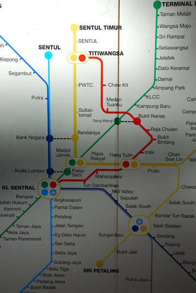Kuala Lumpur Transit Map - RapidKL