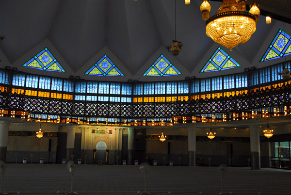Interior of the National Mosque of Malaysia (Masjid Negara) Kuala Lumpur