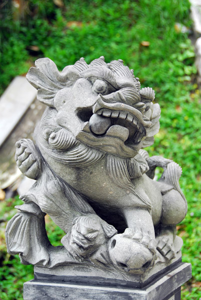Lion statue, Koon Yam Temple, Chinatown, Kuala Lumpur