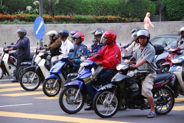 Motorbike traffic, Kuala Lumpur