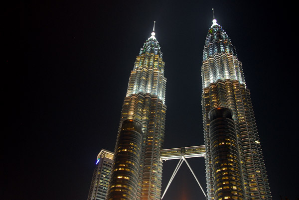 Petronas Towers at night, Kuala Lumpur, Malaysia