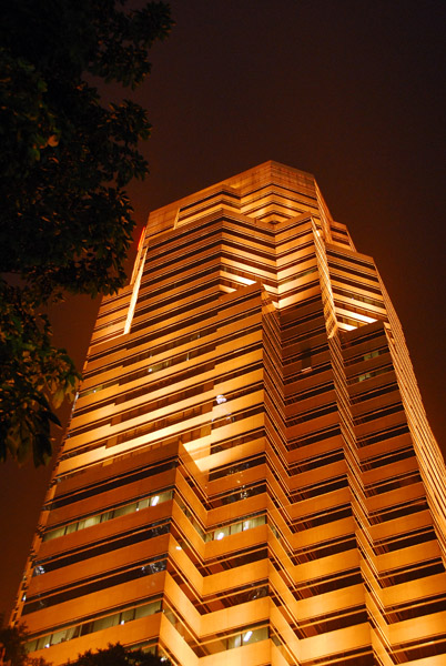 Public Bank Tower, illuminated at night, Kuala Lumpur