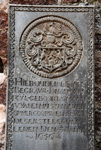 Tombstone of Johan van Zyl (Zijl) Malacca, 1656