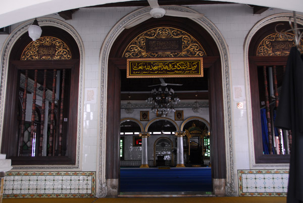 Prayer hall, Masjid Kampung Kling (mosque), Melaka