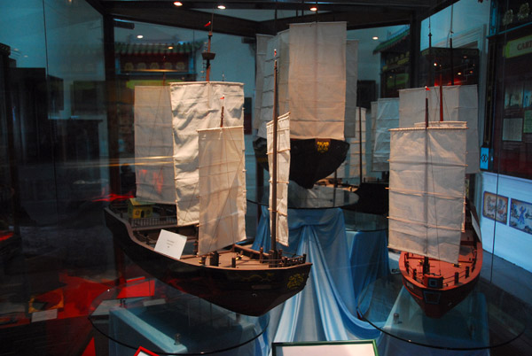 Models of Chinese treasure ships, early 1400s