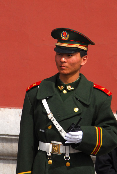 Chinese soldier, Tiananmen Square