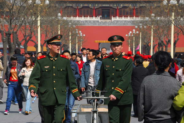 Chinese soldiers, Forbidden City, Beijing