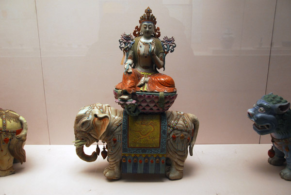 Buddha riding an elephant, Qing Dynasty