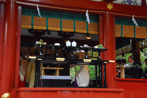 Japanese wedding table, Tsurugaoka Hachiman-gu Shrine, Kamakura