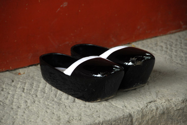 Shoes of a Japanese priest, Tsurugaoka Hachiman-gu, Kamakura