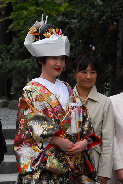 The bride after the ceremony, Tsurugaoka Hachiman-gu
