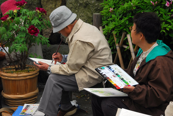 Watercolor painters, Kamakura