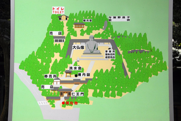 Daibutsu temple map, Kamakura