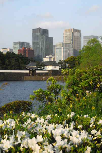 South Moat with flowers, Imperial Palace