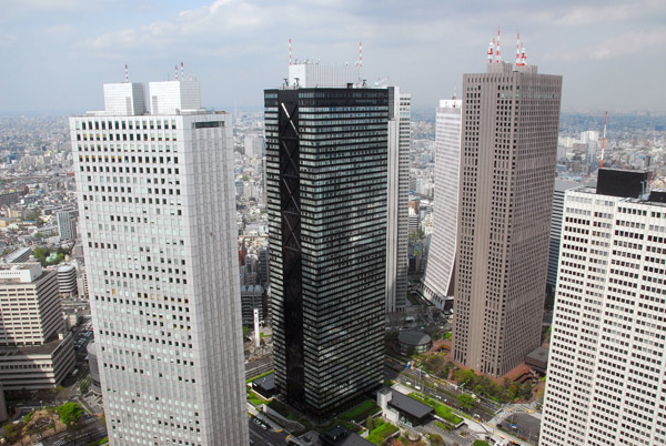 Tokyo - Nishi-shinjuku from the observation deck of Tokyo Metropolitan Government Building