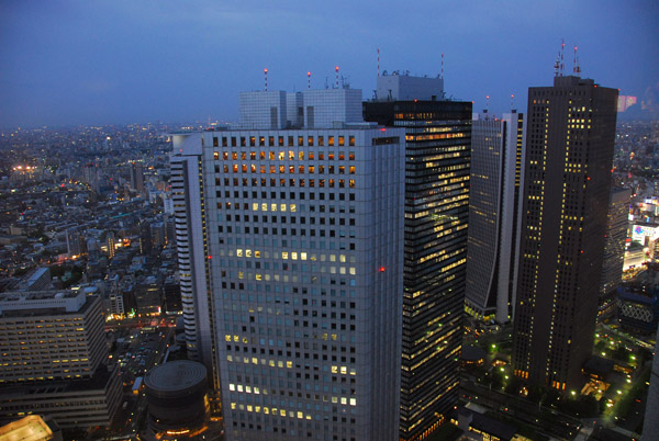 Nishi-shinjuku evening from Tokyo Metropolitan Government Building