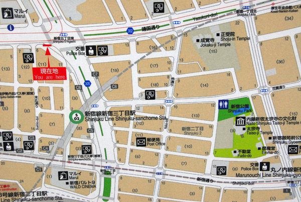 Map of Shinjuku-sanchome (3)
