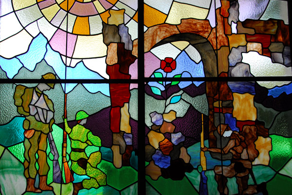 Stained glass, World's Unknown Soldier memorial, Kyoto