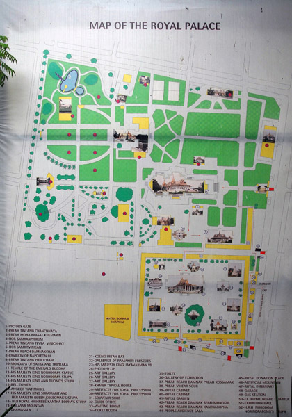Phnom Penh Royal Palace & Wat Preah Keo map
