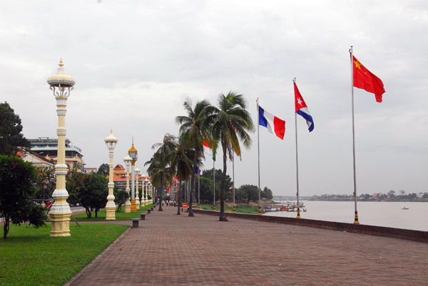 Sisowath Quay promenade along the Tonle Sap River