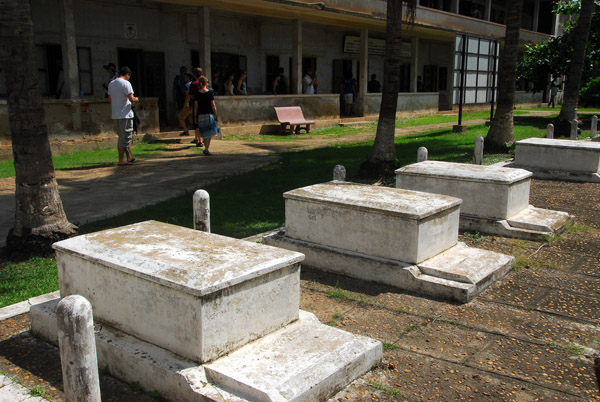 Tombs of victims remains found onsite after the fall of the Khmer Rouge in 1979