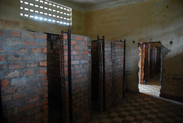 Classrooms partitioned into tiny cells, Tuol Sleng prison, S21