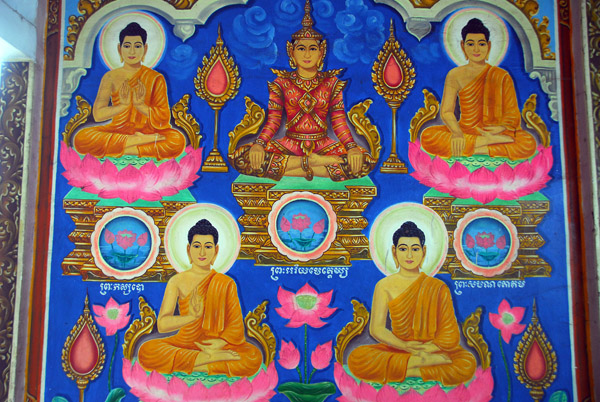 Wall murals, Wat Lang Ka, Phnom Penh