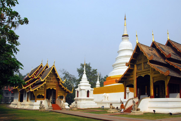 Phra Wihan Lai Kham, left, and Ordination Hall, right, Wat Phra Singh