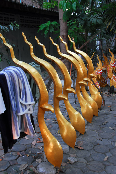 Roof ornaments for the new temple, Wat Chiang Man