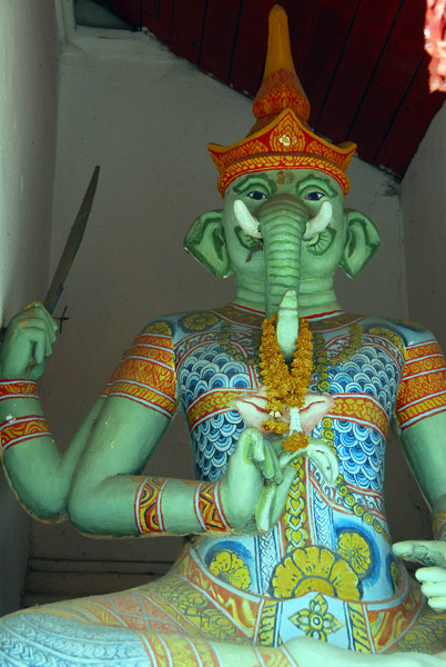 Green four-armed elephant, Wat Phra That Doi Suthep