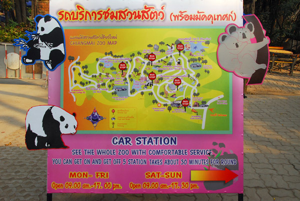Map of the Chiang Mai Zoo
