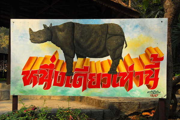 Rhinoceros enclosure, Chiang Mai Zoo