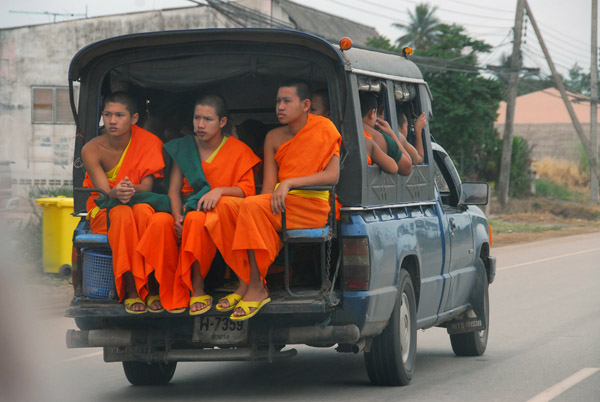 Truck full of monks, Chiang Mai Province