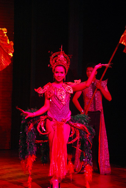 Thai kathoey ladyboy performer, Simon Cabaret