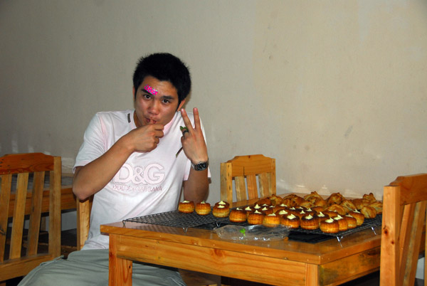 Jeng at his family's bakery in Mae Kham