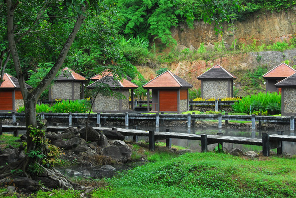 Private huts, hot springs at Doi Pha Hom Pok National Park, Fang